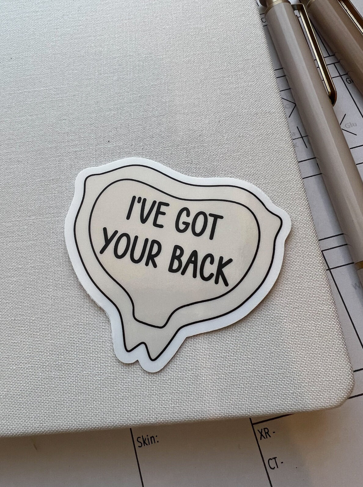 I've Got Your Back Mepilex | Funny Cute Nurse Medical Die Cut Vinyl Sticker Waterproof Critical Care RN ICU Emergency